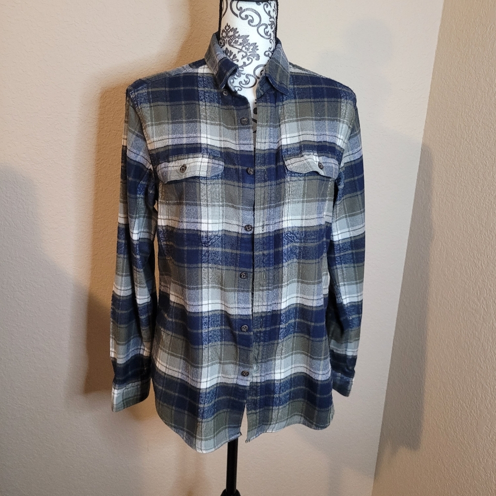19. George Men’s Flannel Shirt – Size S (34–36)Blue and Gray